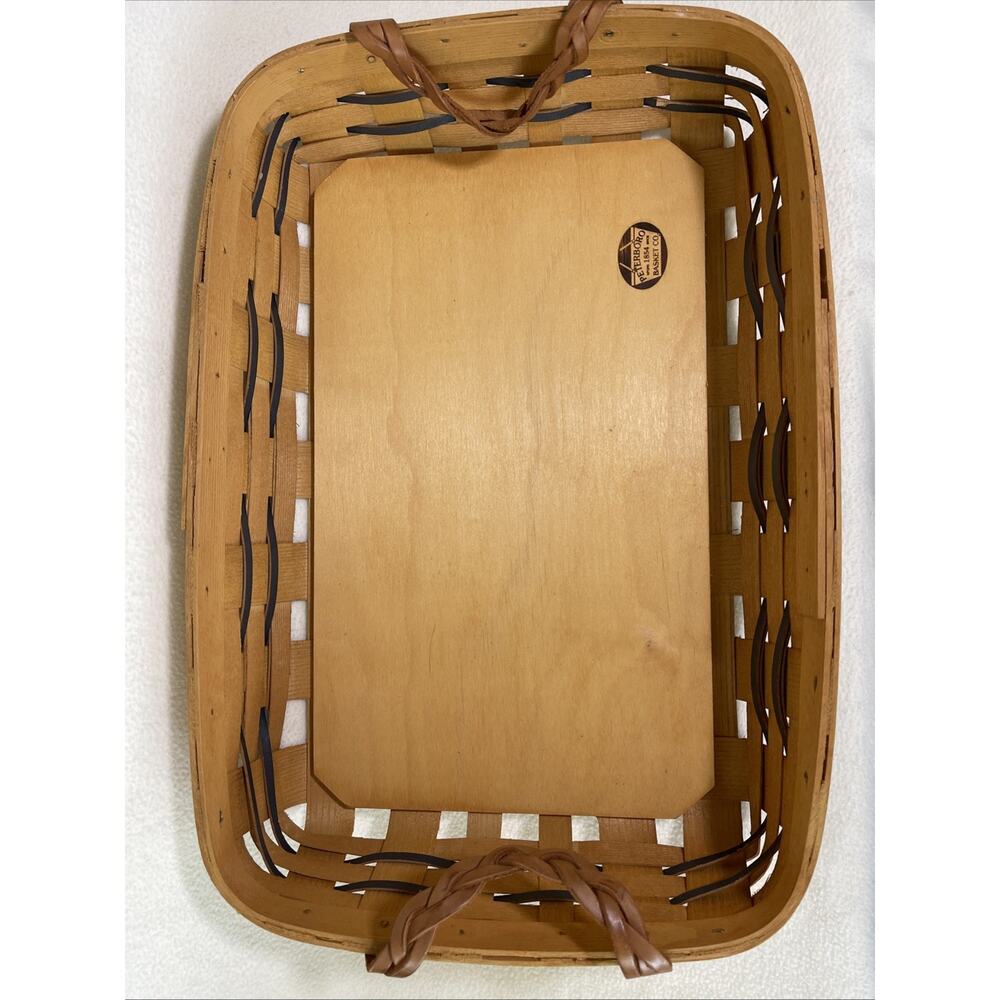 Vintage Peterboro Basket Company w/ Leather Handles- EUC